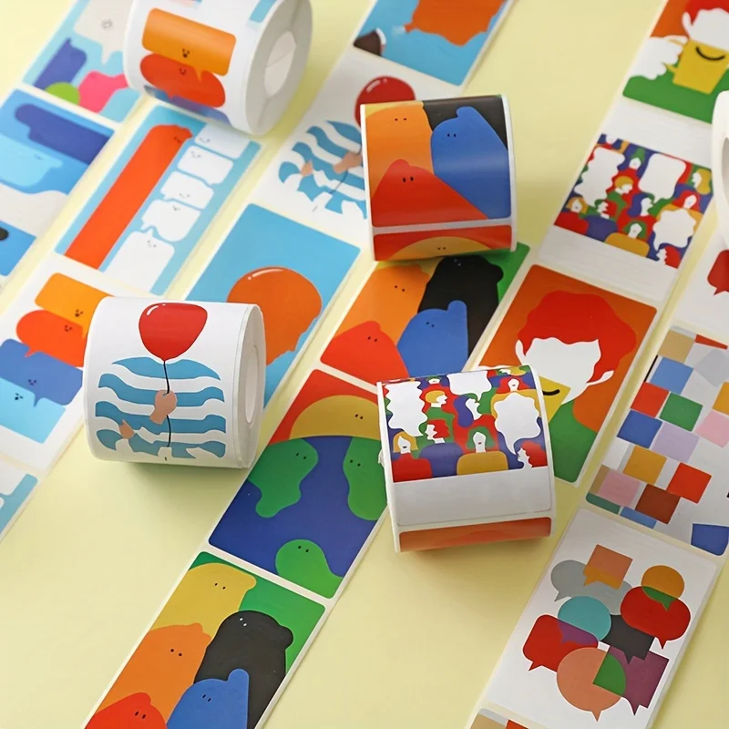 

200 Pieces/Roll Dialog Style Stickers, Can Be Used to Write Labels, Packaging Labels, Items Sealing Paste