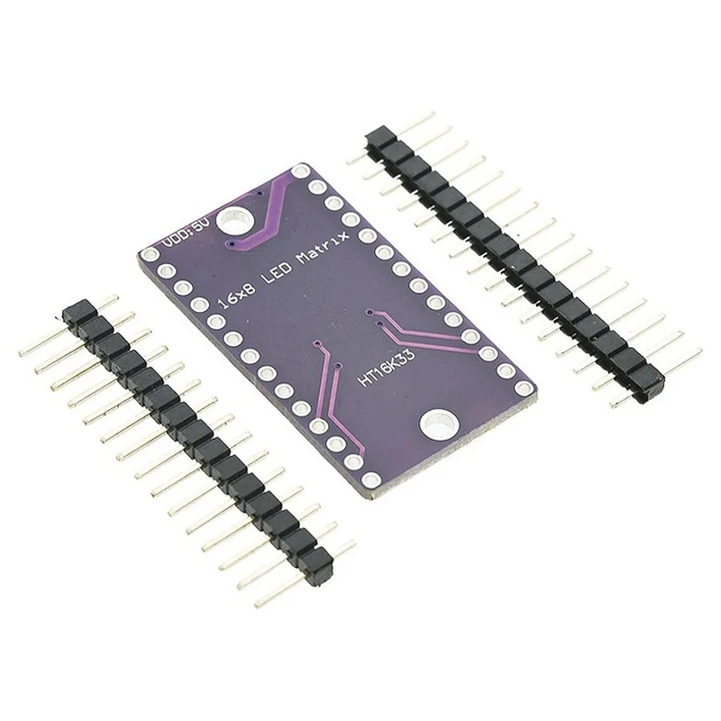 DT21 HT16K33 16x8 LED Dot Matrix Drive Control Module Development Board for I2C Bus for Arduino