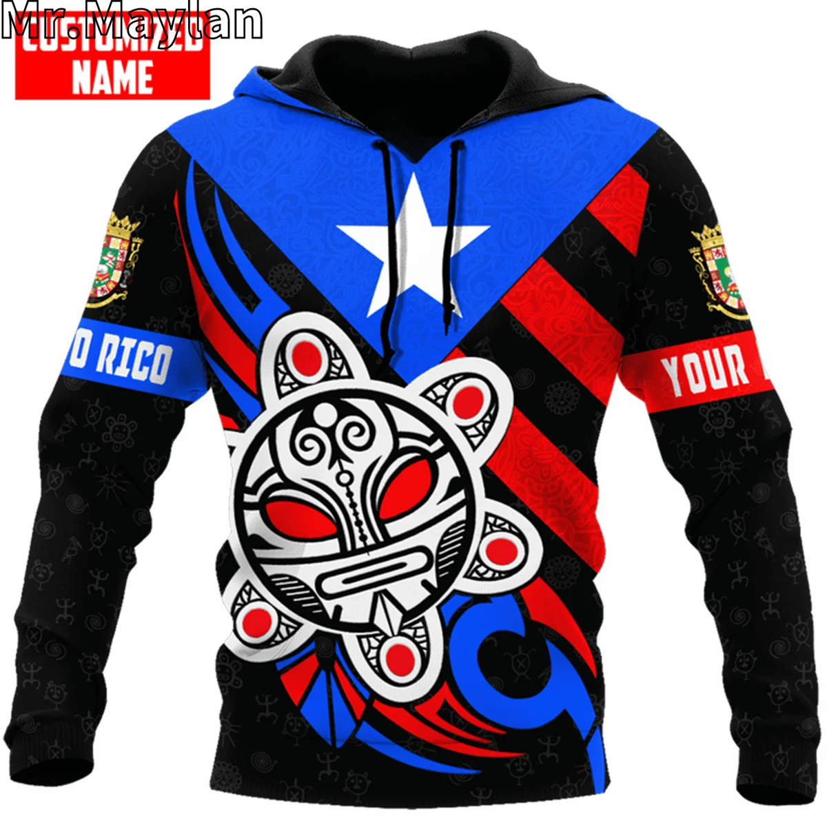 

TAINO SUN PUERTO RICO FLAG 3D Full Printed Jacket Men/women Hoodie Unisex Casual Streetwear Sweatshirts Pullover Sudadera Hombre