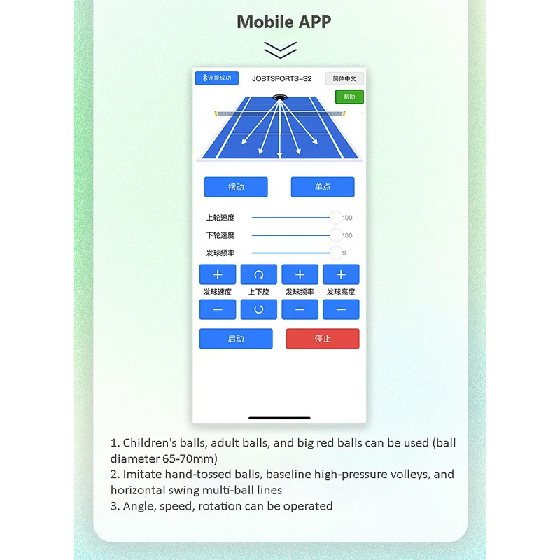 Pickleball-Máquina Inteligente para servir bolas, Ayuda de entrenamiento avanzado para principiantes, con aplicación móvil y Control remoto