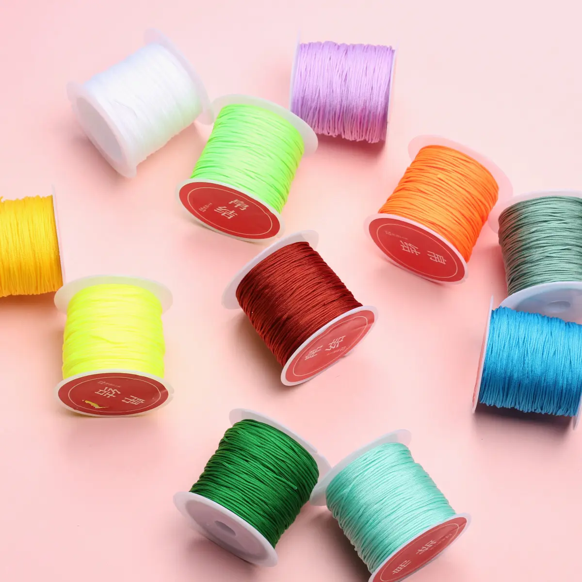 

1Roll 0.8mm*20m Inelastic Nylon Cord Jewelry Bracelet ring weaving Thread For Necklace Bracelets DIY Jewelry Accessories