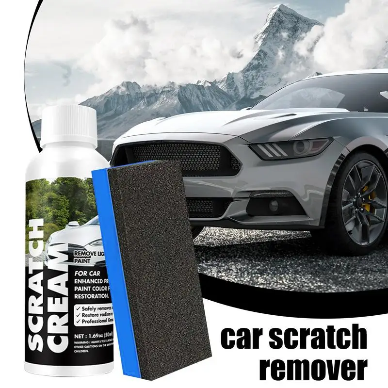 Scratch Remover Wax Car Repair Paste Polishing Wax Car Remove Scratch Cream Car Scratch Eraser With Sponge 50ml Effective