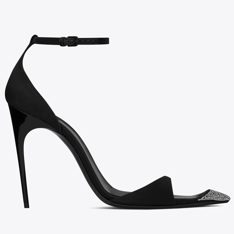 

New Rhinestone Sandals Women Pointed Toe Stiletto High Heels Women Dress Shoes Women Sandalias Female sandalias de las mujeres