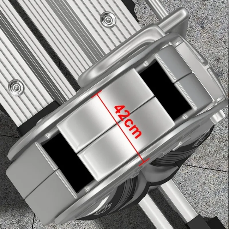 Multi functional thickened aluminum alloy telescopic ladder, foldable zigzag ladder, portable telescopic straight ladder