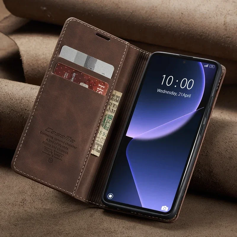 Light luxury Leather Phone Case For Xiaomi POCO X6 M6 X5 Pro C65 M5S F5 F3 X3 Redmi K70E K60 Ultra K50 40 Wallet Flip Card Cover