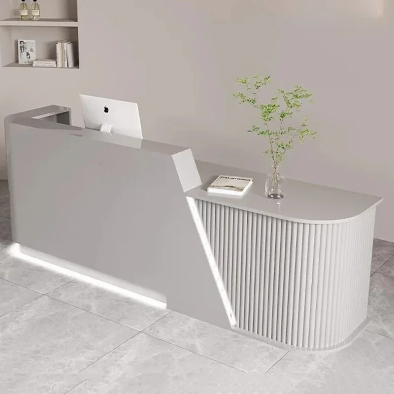 أثاث فاخر مكتب صالون تجميل مكتب الاستقبال طاولة الاستقبال الاستقبال الجمالية سبا مكتب الاستقبال التخزين الحديث