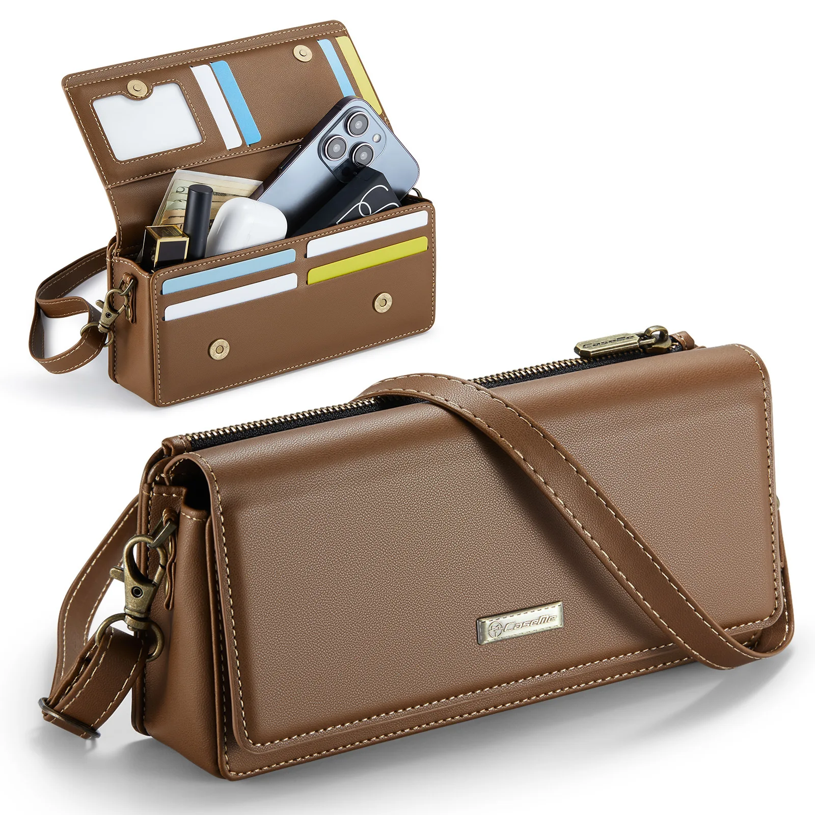 

RFID Leather Crossbody Phone Bag For OnePlus Ace 6 5 Racing Ultra 3 2 2V Size 21cm*11cm*6cm Multi 8 Cards Slot Phone Pouch