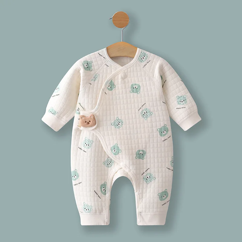 Spring and Autumn 0-6Months Baby Rompers Newborn Girls&Boys 100%Cotton Clothes of Long Seeve Infant Clothing Pajamas Overalls