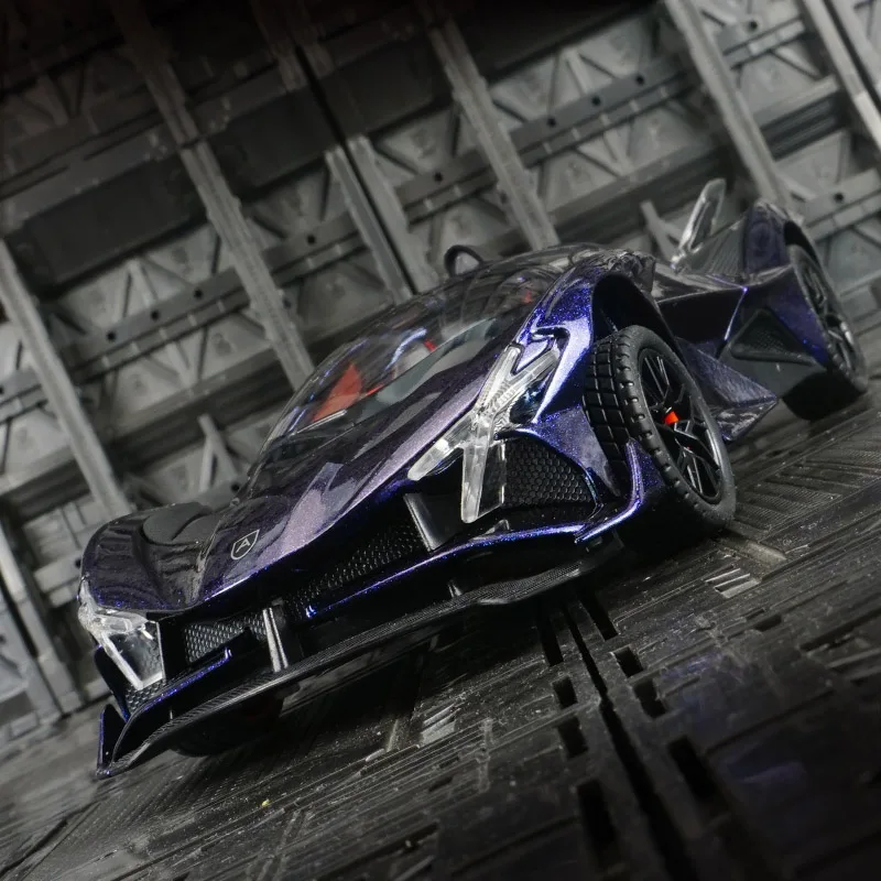 

1:24 Apollo EVO суперкара, модель автомобиля из сплава, украшение, дверь можно открыть, детский регенеративный игрушечный автомобиль в подарок