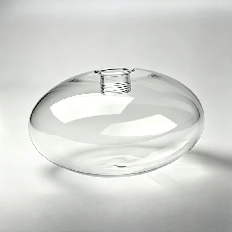 G9 Flat Round Glass Lampshade Simple Pendant Light Transparent Lampshade Shell Replacement