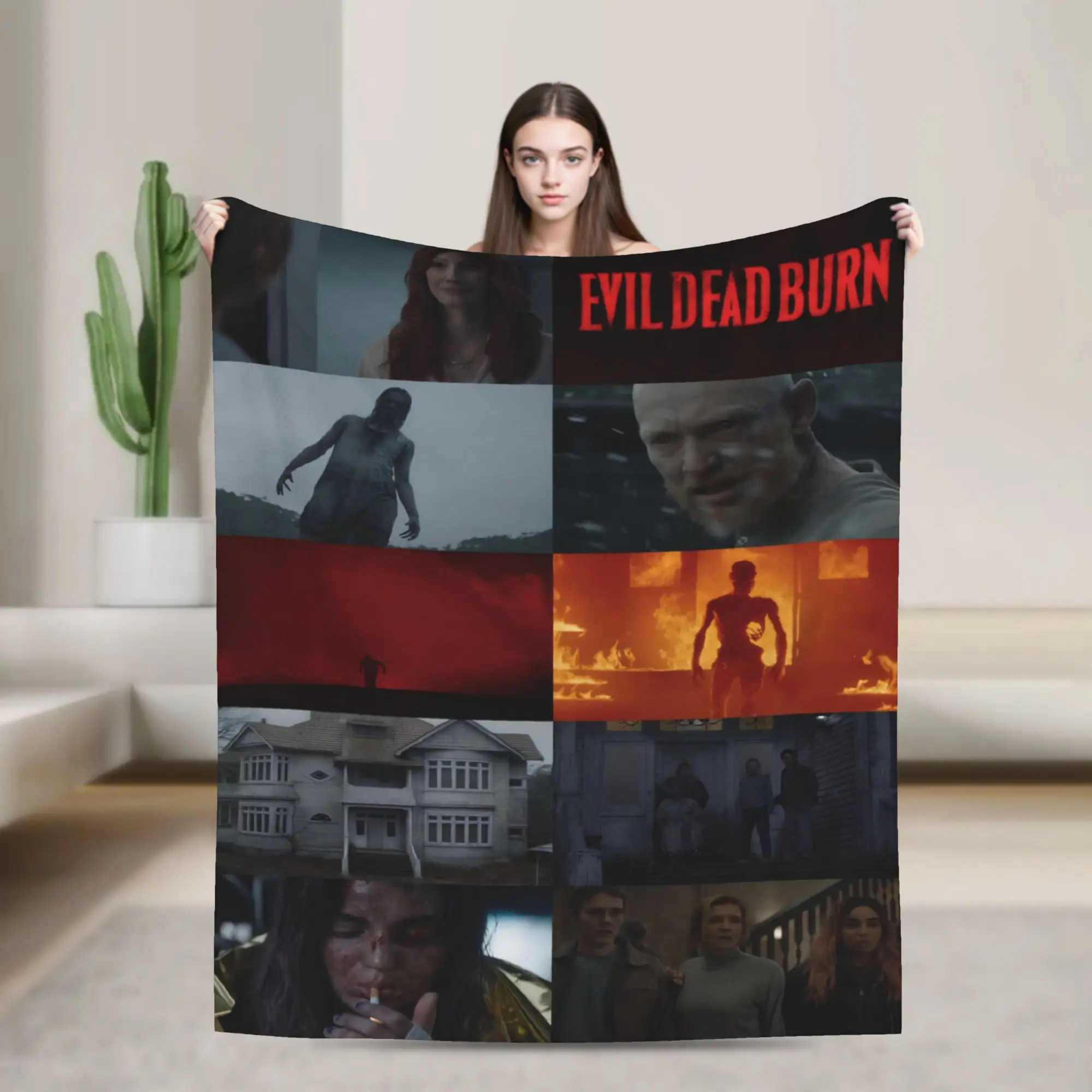 Evil Dead Burn Throw Blanket for Couch  Fuzzy Soft Plush Blanket 50x60 Inch Multiple Sizes Bedspread for All Seasons