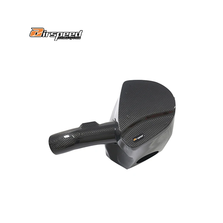 Airspeed Brand Full-dry Carbon Fiber Process 3K Twill Glossy Performance Cold Air Intake System Kit for 5 Series F10 N20
