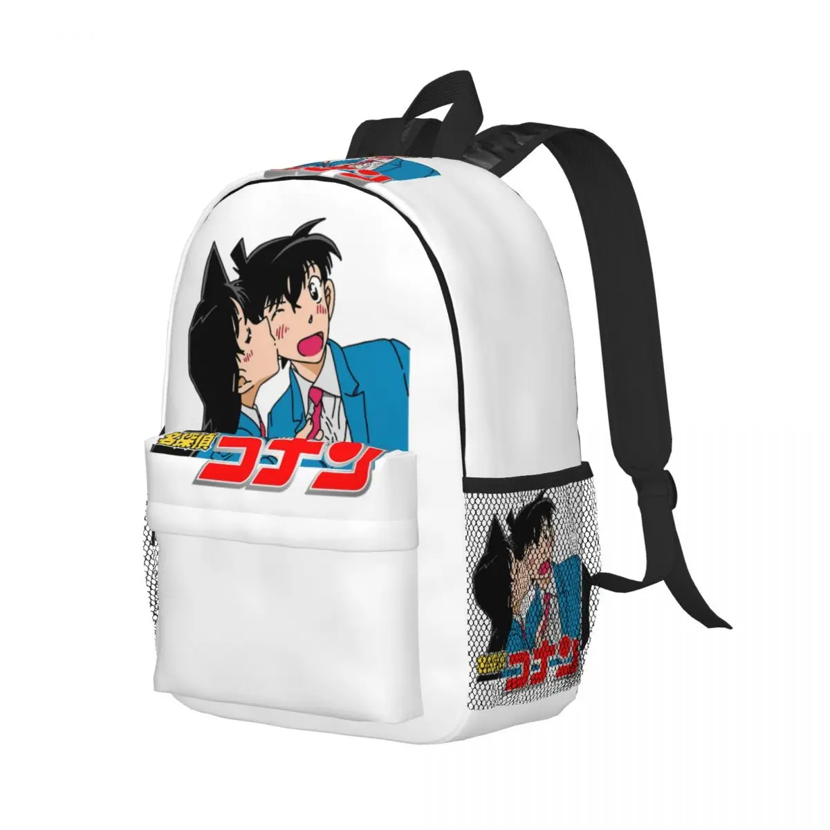 

Detective Conan Ran Kiss Shinichi Backpack Student Boys Girls BookBag Kids School Bag Computer Shoulder Bags for Men Women