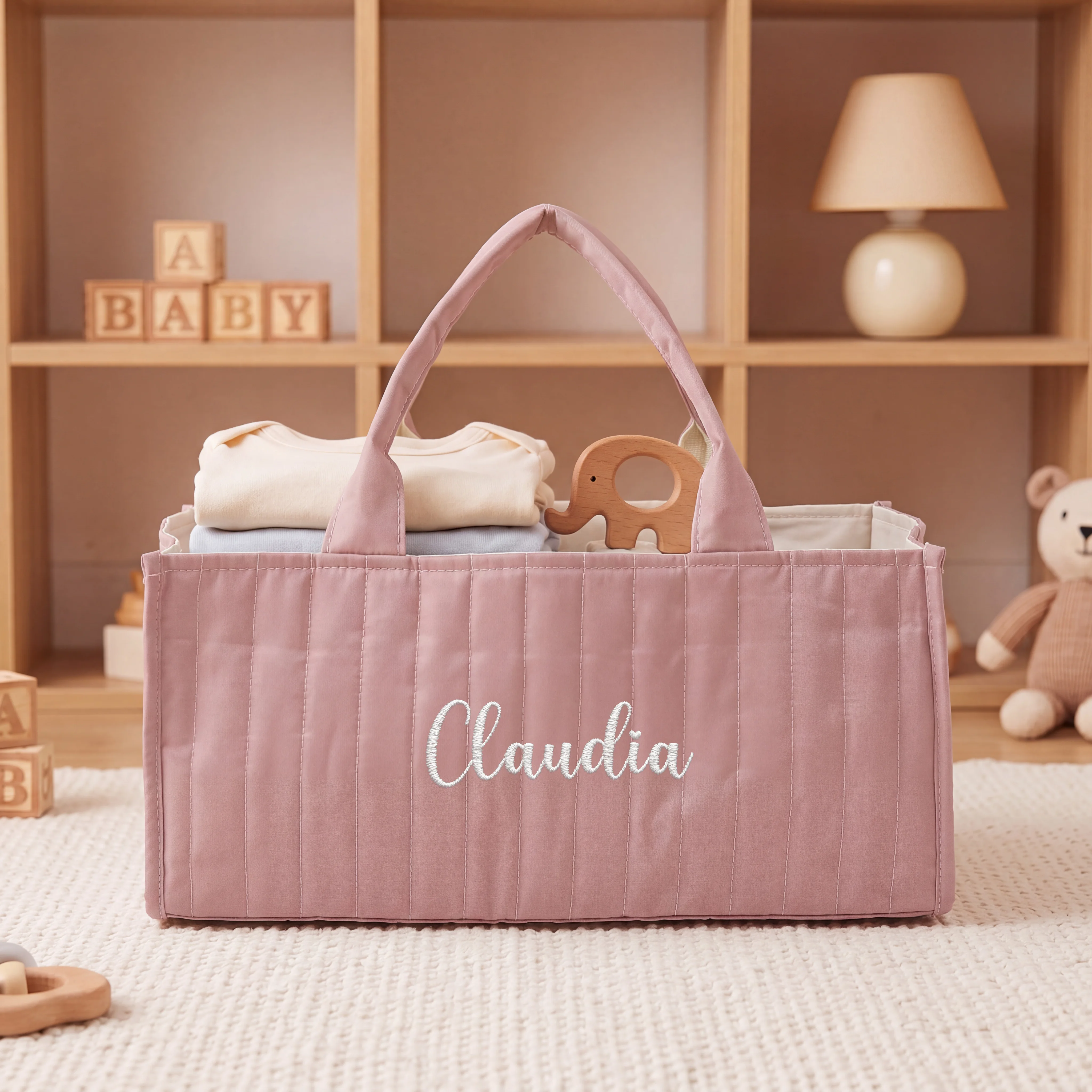 Personalized Embroidered Diape - огляд і ціна Baby Products Storage Box