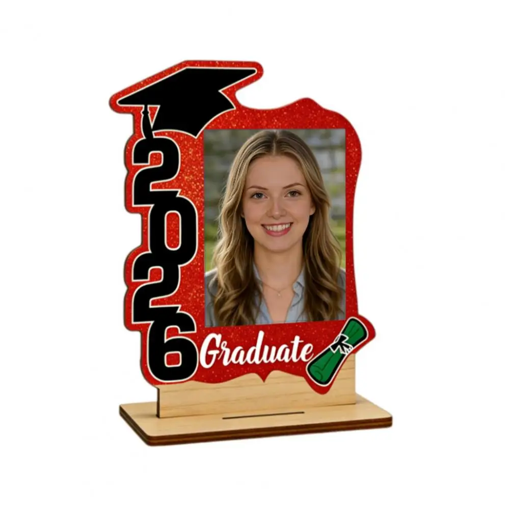 

2026 Graduate Picture Frame Graduation Wooden Frame Fits 4x6 Photo for Desktop Decor Class of 2026 Graduation Gifts Senior Year