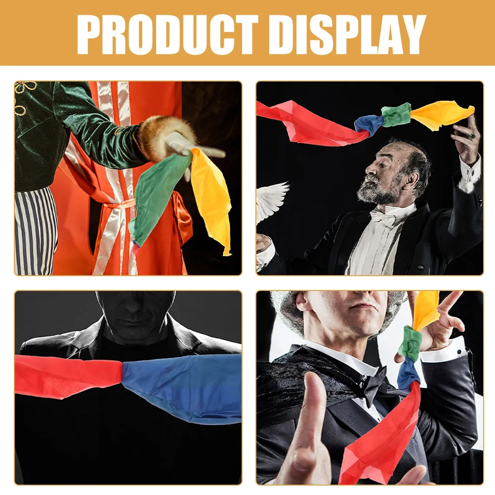 

5 Pcs Color Changing Silk Trick Scarves for Magician Accessories Performance Gimmick Props Stage Party Gifts