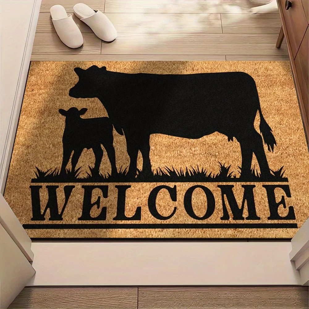 Vintage Beer Thirty Doormat Retro Clock Beer Mug Dark Wood Print Bar Decor Mat For Man Cave Entrance