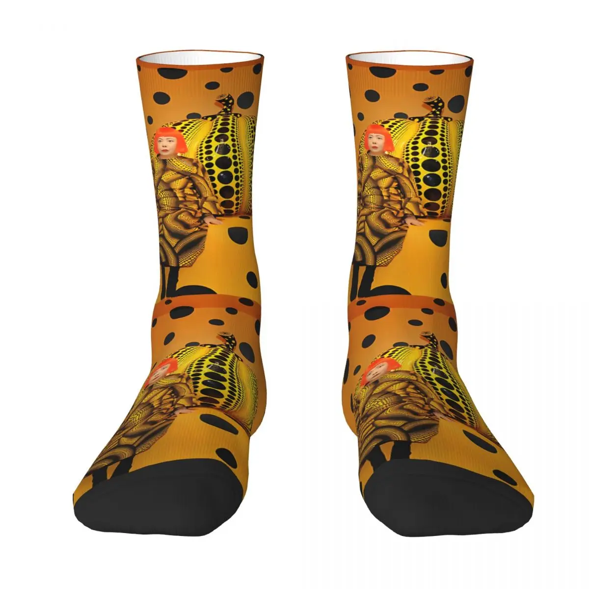 Pumpkins Is Yellow Yayoi Kusama Japanese Artist Unisex Winter Socks Hiking Happy Socks Street Style Crazy Sock