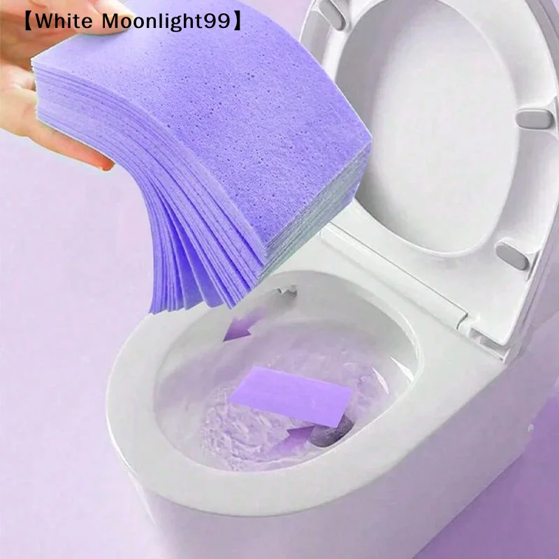 30/150Pcs Disposable Toilet Cleaning Sheets Fast Dissolving Stain Remover Perfect For Home Bathroom Cleaning〔White〕