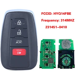 CN007330 Aftermarket Smart Remote Car Key 4 Buttons HYQ14FBE 231451-0410 314.3MHz 8A Chip For Toyota Prius Prime 2017-2021