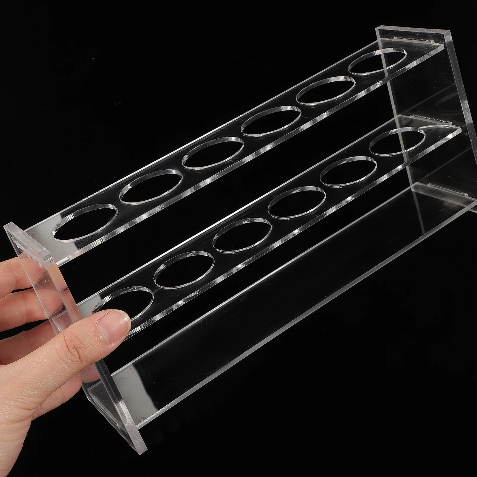 

Test Tubes Rack Organizer Colorimetric Laboratory Stand Holder Transparent Clear