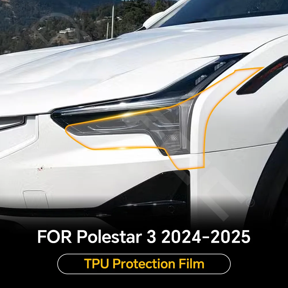 

Pre-cut PPF For Polestar 3 2024 2025 Headlight Rearview B C Pillar TPU Protection Film Anti-scratch Cover Resistant Clear Cover