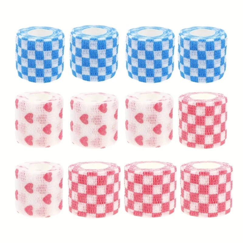 1/6pcs Printed Self Elastic Adhesive Athletic Tape Wraps 2.5/5/10cm Sports Colorful Bandage For Tattooing Finger Joint Knee Pet