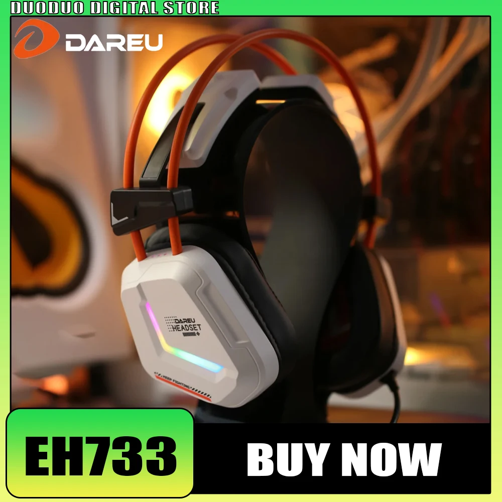 

DAREU EH733 Wireless Headphone Three Mode Low Latency Light Weight FPS Gaming Headset Earphone Customize Pc Gamer Accessories