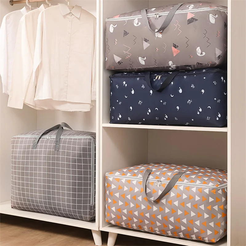 

Large Capacity Clothes Storage Bag Waterproof Cabinet Wardrobe Organizer Quilt Pillow Blanket Organizer Dustproof Bedding Box