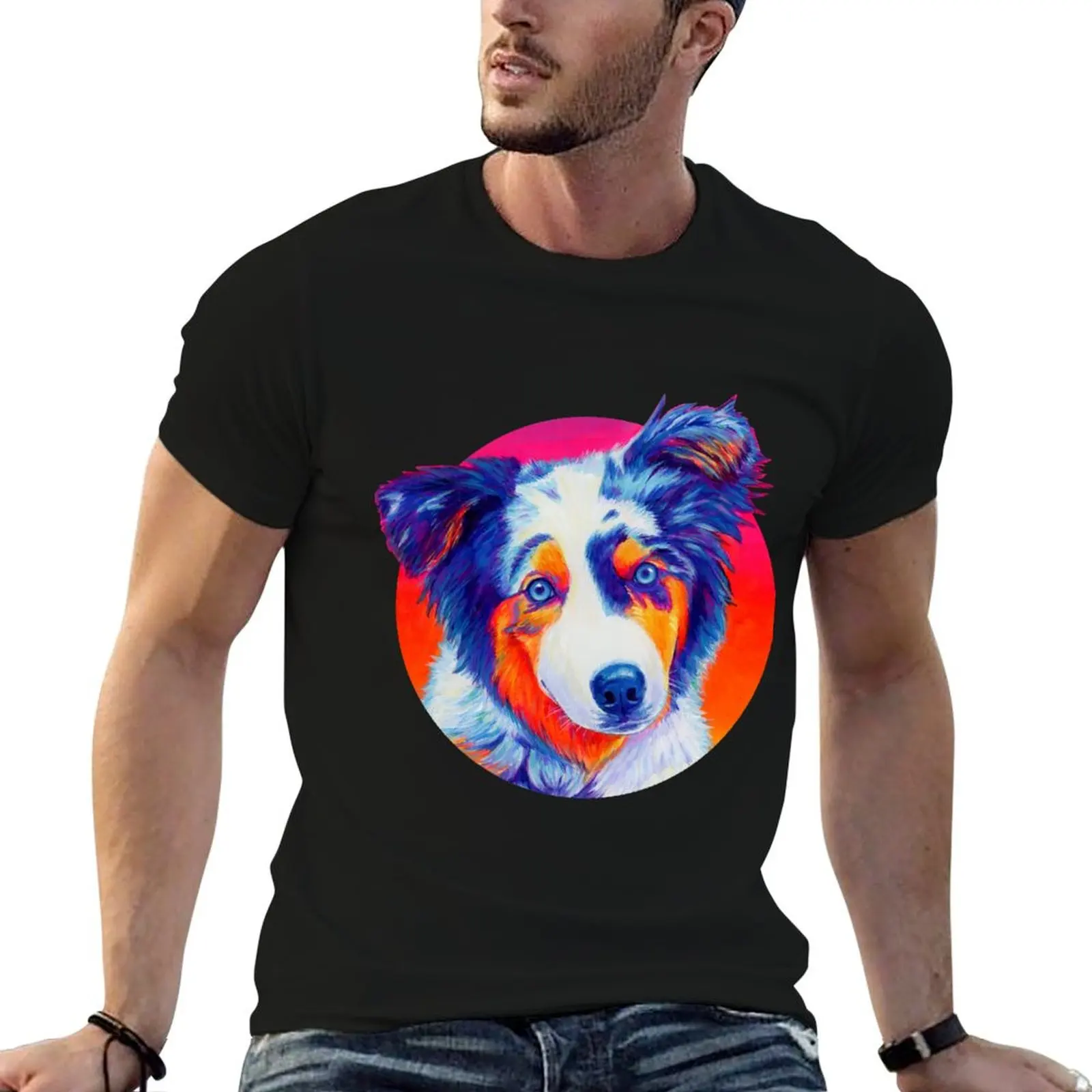 

Lexi the Blue Merle Australian Shepherd Puppy T-Shirt t shirt men 100% cotton luxury brand g man t shirts for men T-Shirt