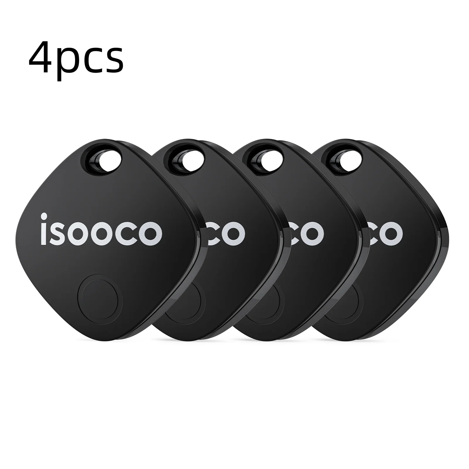 4Pcs isooco Smart Bluetooth item Finder, High-Decibel Reminder Tracker, Used with Find My (iOS only), to Find Wallets, Keys, Bag