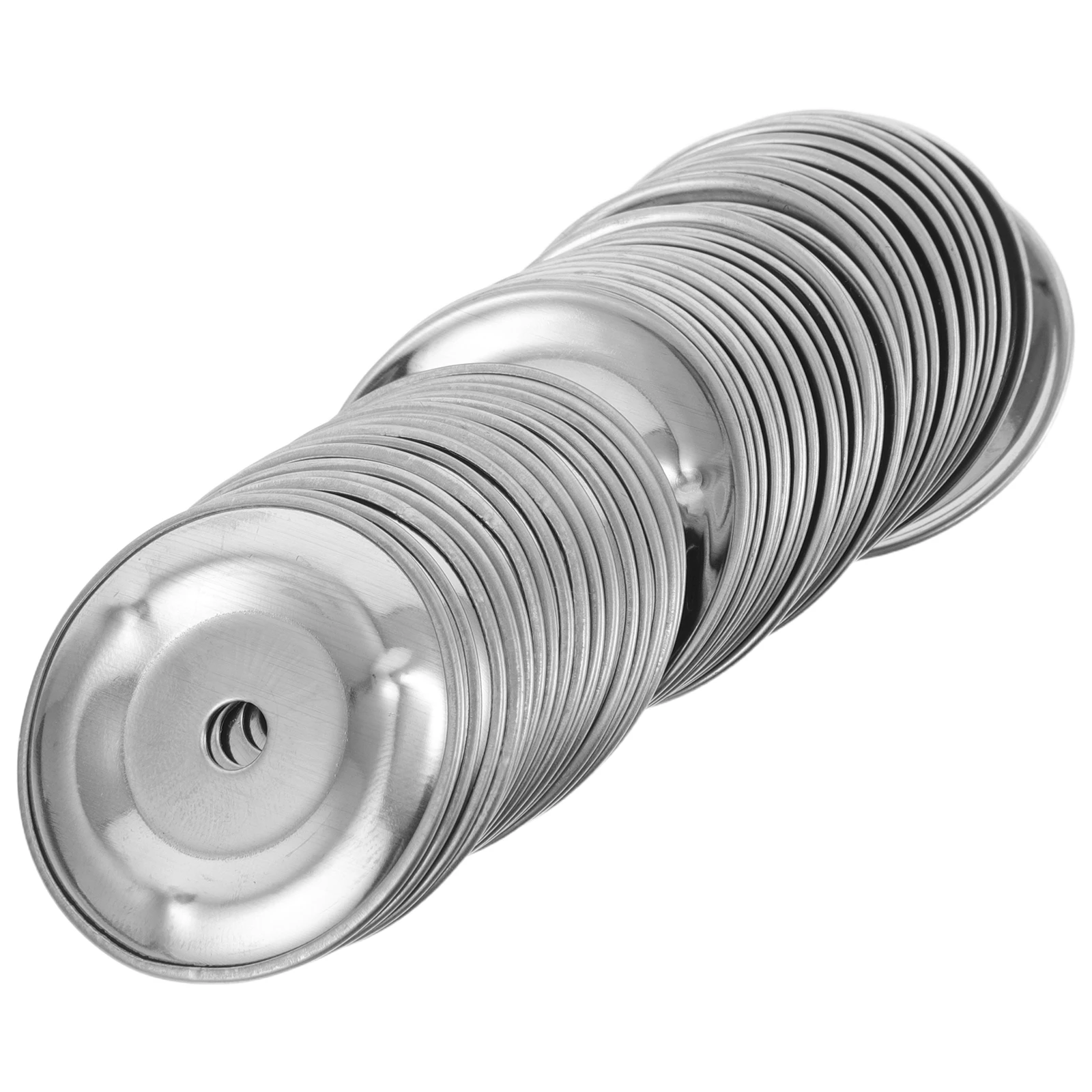 

50 Pcs Tambourine Ringtone Drum Cymbal Bell Single Replacement Accessories Stainless Steel Accessory