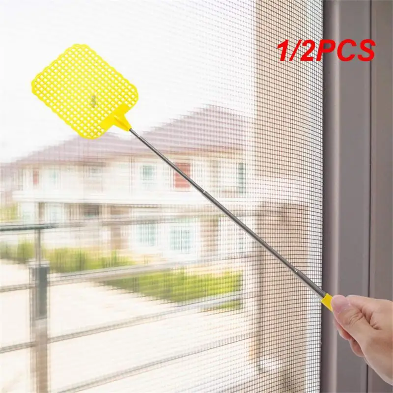 

1/2PCS 73cm Fly Swatters Telescopic Extendable Prevent Pest Mosquito Tool Flies Trap Retractable Swatter Home and Garden