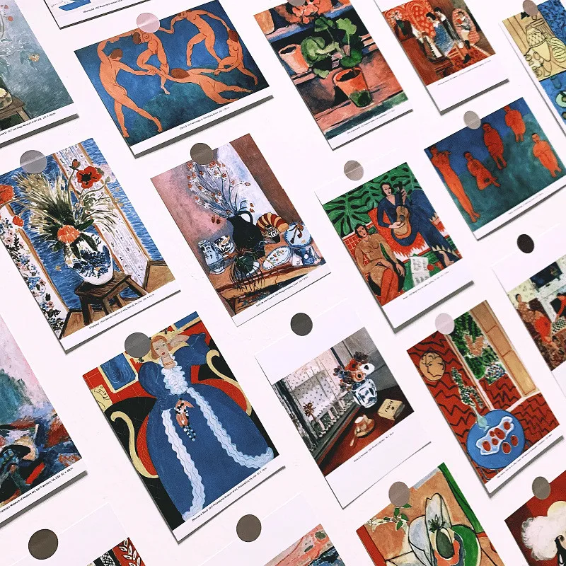 30 pçs henri matisse arte cartões postais presente desejo mensagem cartões para diy adesivo de parede pintura fundo decoração