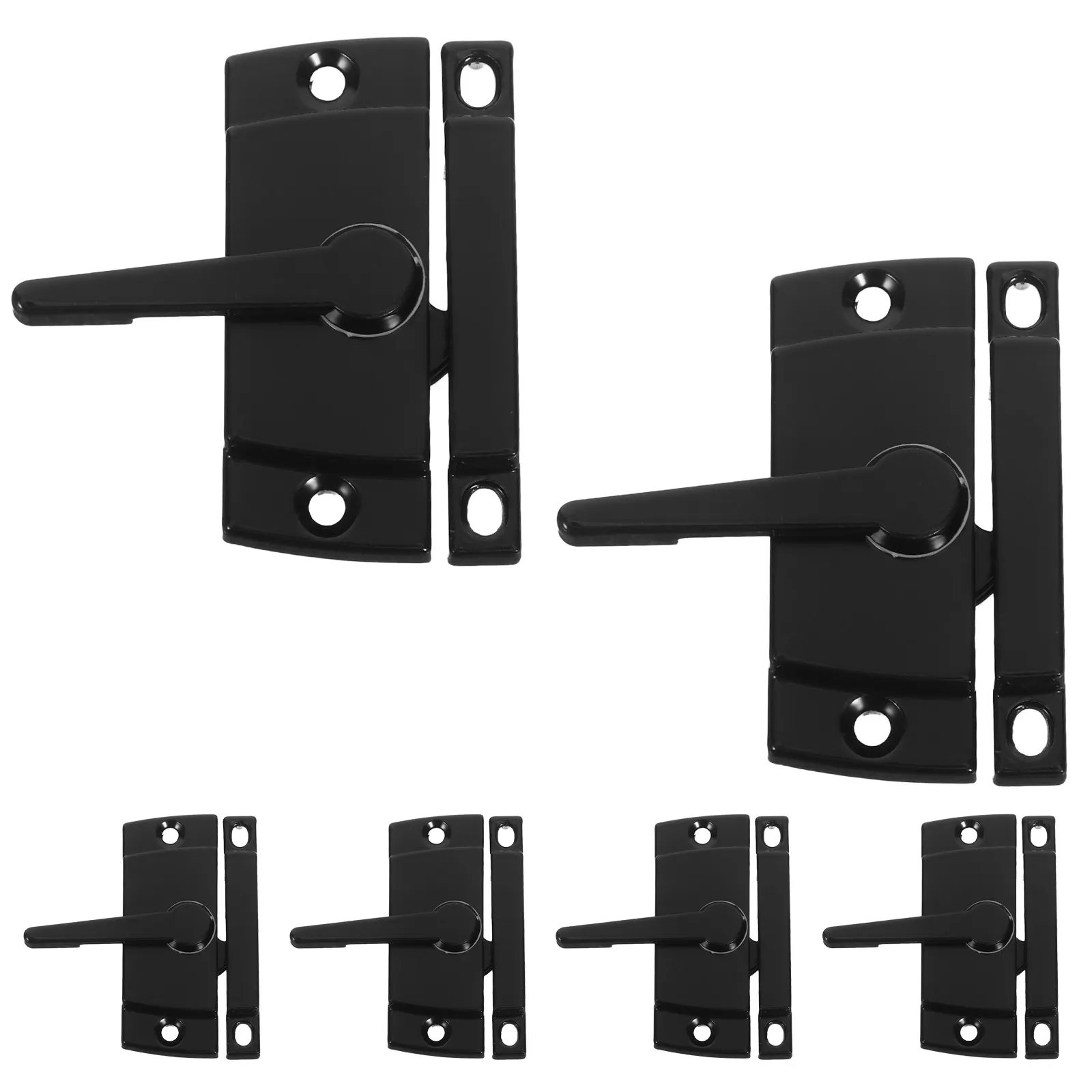 6Sets Sliding Sash Locks Vintage Crescent Style Heavy Duty Window Track Lock for Double Hung Windows Safety Privacy Bedroom