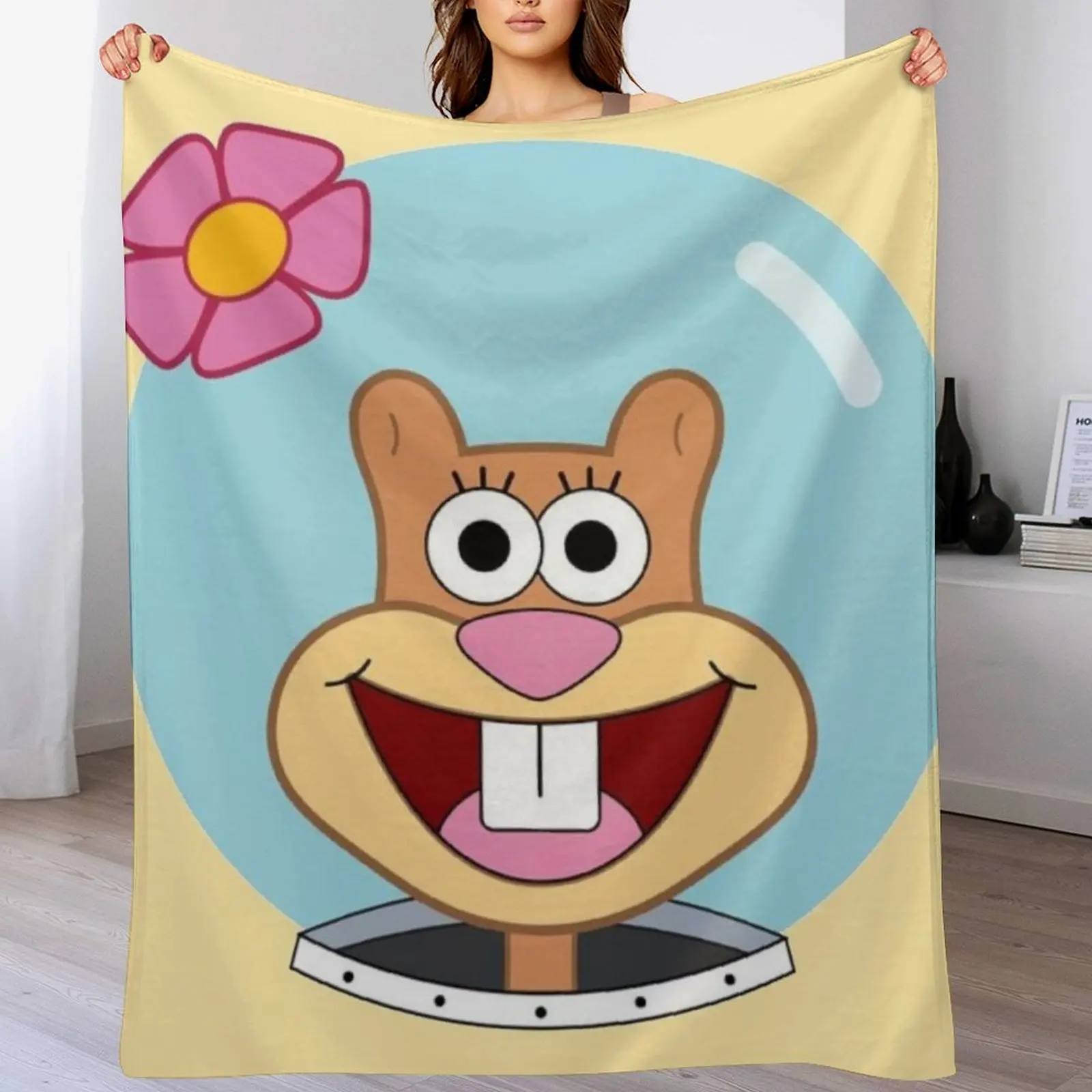 

Sandy cheeks Throw Blanket Decorative Beds Hairys Soft Beds Blankets