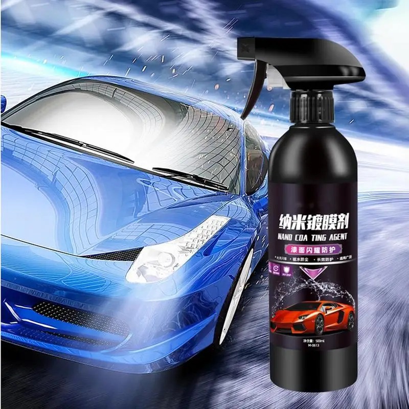 

Car Wax Spray 500ml Car Ceramic Coating Spray Hydrophobic Instant Paint Protection Detailing Spray Nano Coating Car Polish For