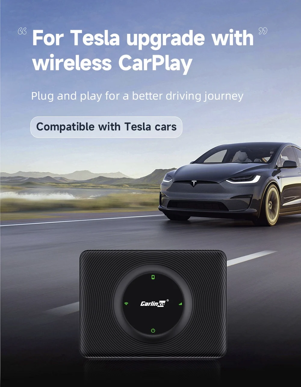

Suitable for tesla Model3Y original car upgrade 4G wireless carplay box for Tesla car screen upgrade
