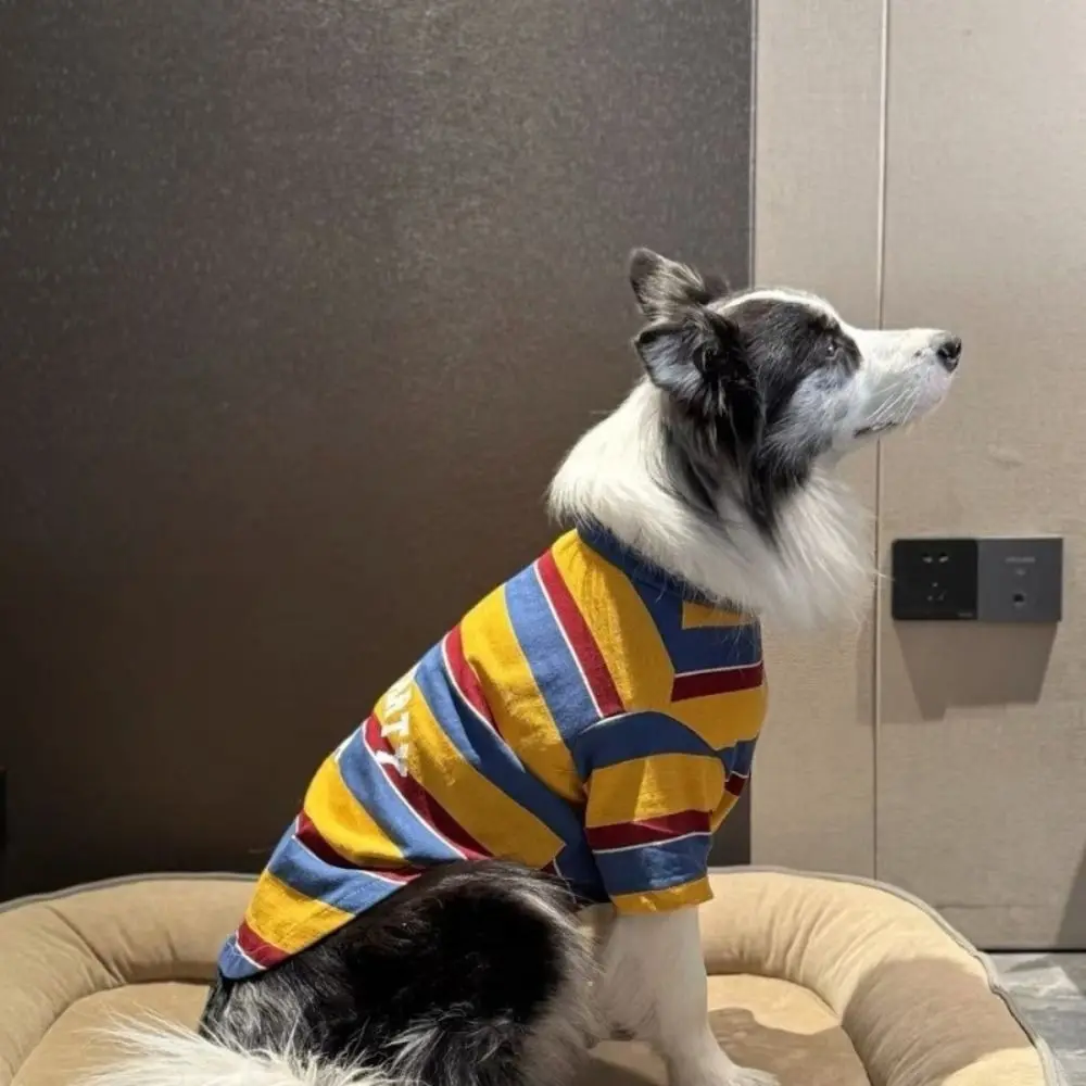 

Pet Supplies Large Size Dog Stripes Vest Soft Breathable Dog Short Sleeve Fashion Cool Dog Clothes Cosplay Party