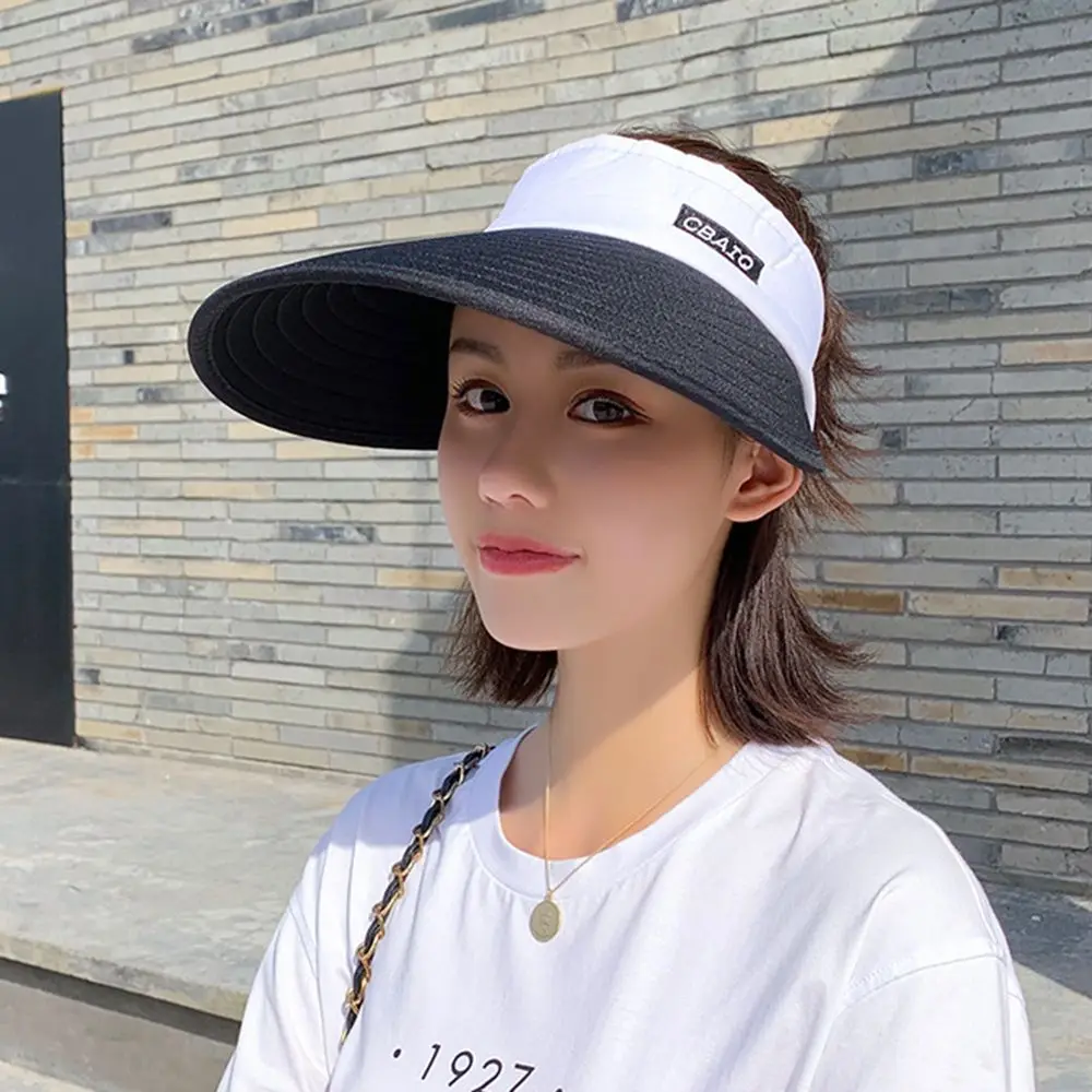 Portable Casual Outdoor Sports Hat Breathable Ladies Women Empty Top Suncap Summer Sun Cap Visor Beach Cap