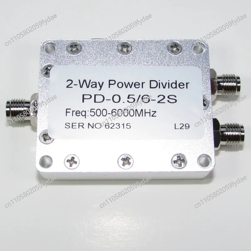 PD-0.5/6-2S 0.5-6GHz 30W Radio Frequency 1/2 Power Splitter Impedance 50 Ohms