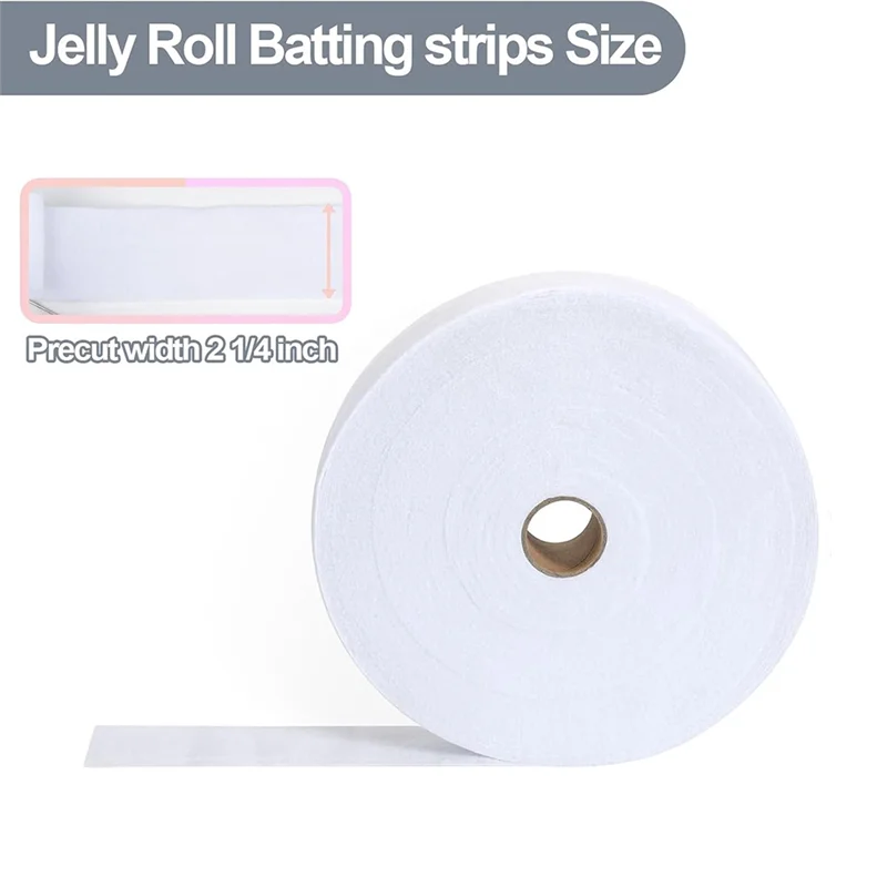 Desired-3 Roll Jelly Roll Batting Strip Needle Punched Cotton Roll For Jelly Roll Rugs,Throw Rugs,Braided Rug