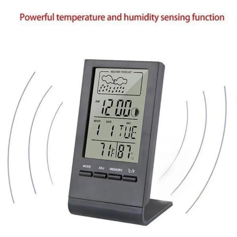 LED Digital Automatic Electronic Monitor Clock Thermometer Hygrometer Gauge Indicator Alarm Clock Indoor/Outdoor Weather Station