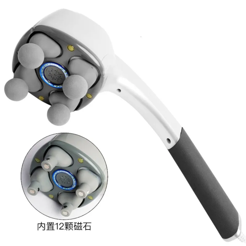 220V Hand-held massager, magnet anion, waist and back vigorous massage, cervical spine massage vigorously massage waist and back