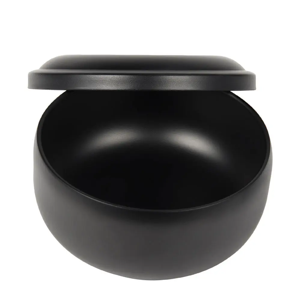 Tazón de afeitar de acero inoxidable para barbería, tazón para crema de afeitar de gran capacidad, material grueso, mano de obra fina, almacenamiento compacto para el hogar, 1 ud.