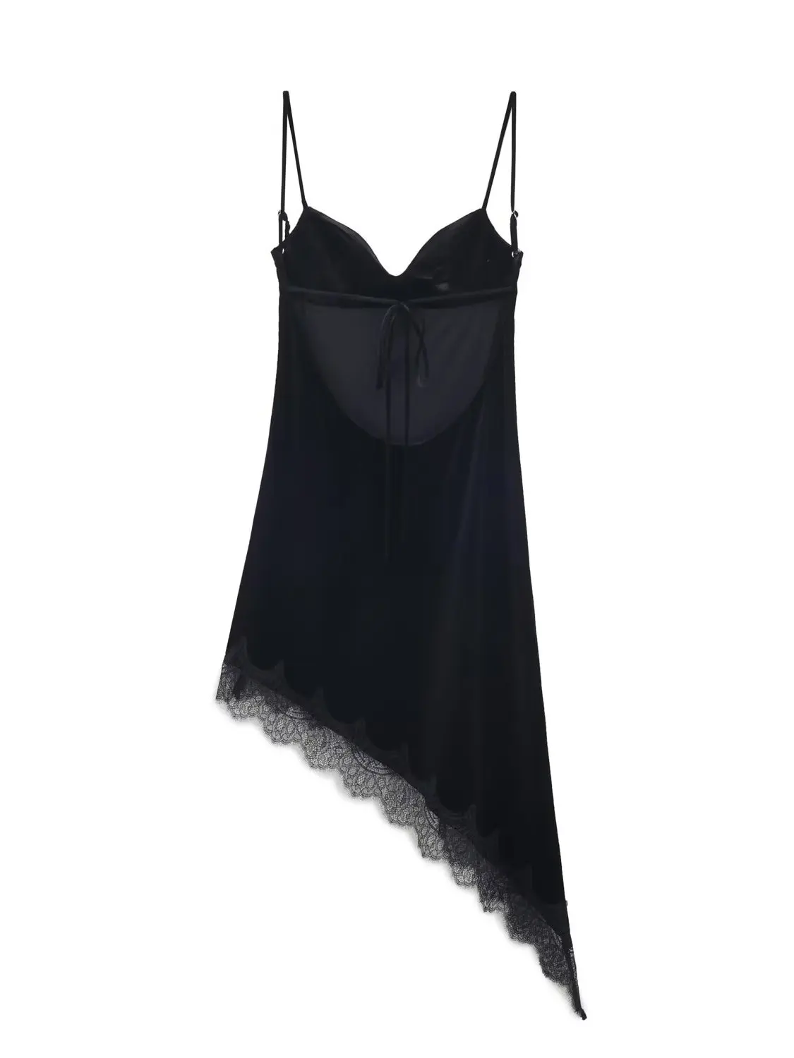 Vestido Midi Retro de Veludo com Renda Sem Alças Moda Fena Primavera Outono Inverno Nova Chegada Vestido Casual Bodycon D...