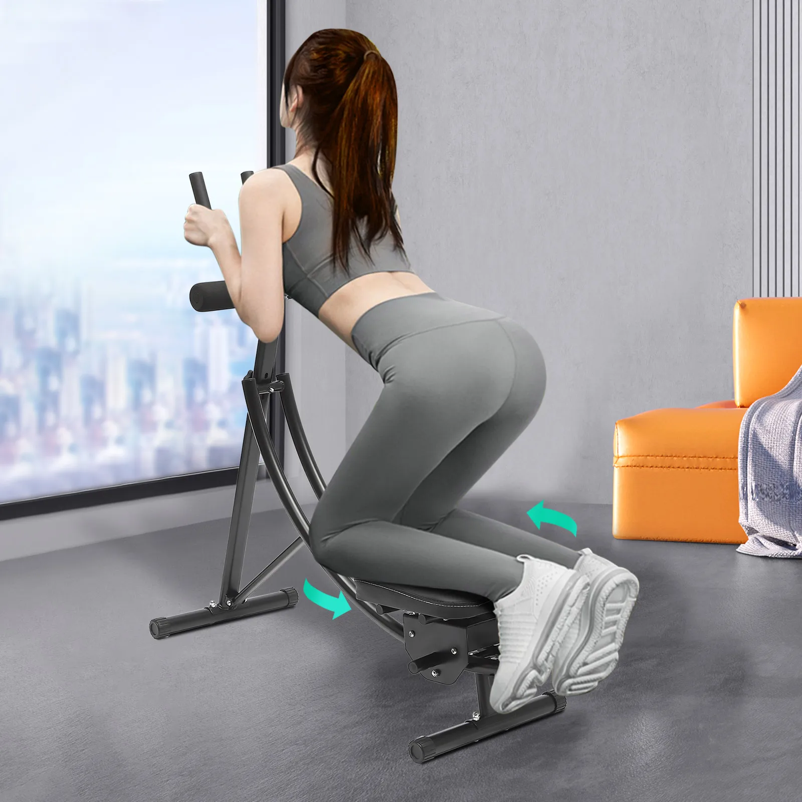 Ab Machine Foldable Abdominal Exercise Equipment 3 Gears 0-180° Rotation 3