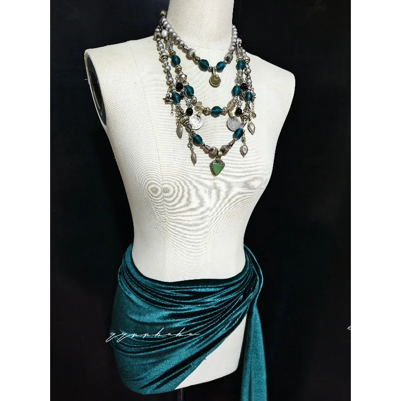 Trajes de dança do ventre tribais de fusão personalizados com maior elasticidade muito boa