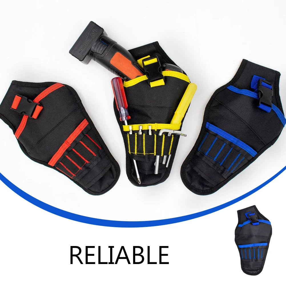 حقيبة أدوات متعددة الوظائف، حاوية تخزين كهربائي، مادة عالية الجودة، حزام محمول مريح للمقاول