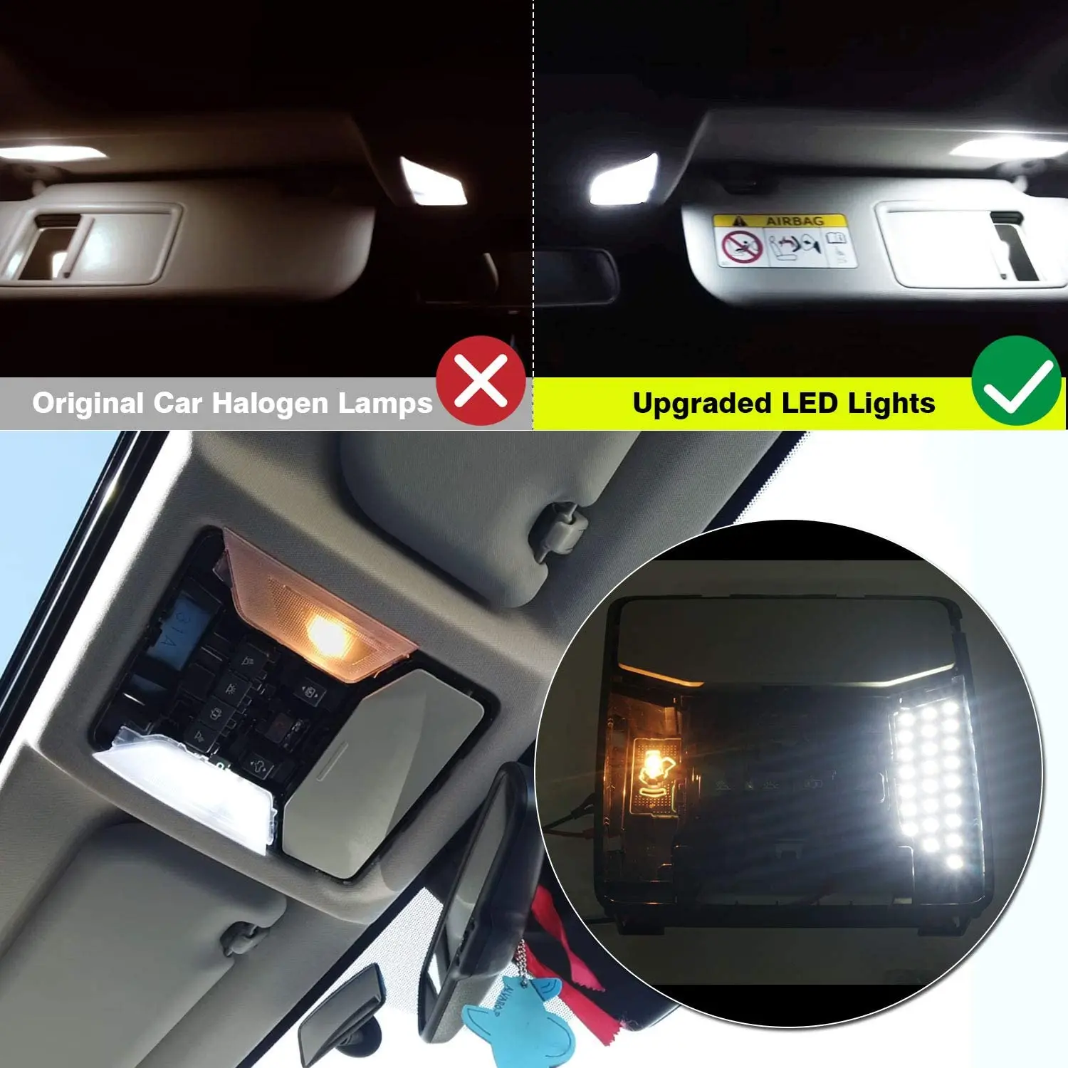 SMD Ultra Brilhante Dome Reading Lights, Luz LED Interior, Toyota RAV4 XA50, 2019, 2020, 2021, 2022, conjunto de 6 peças